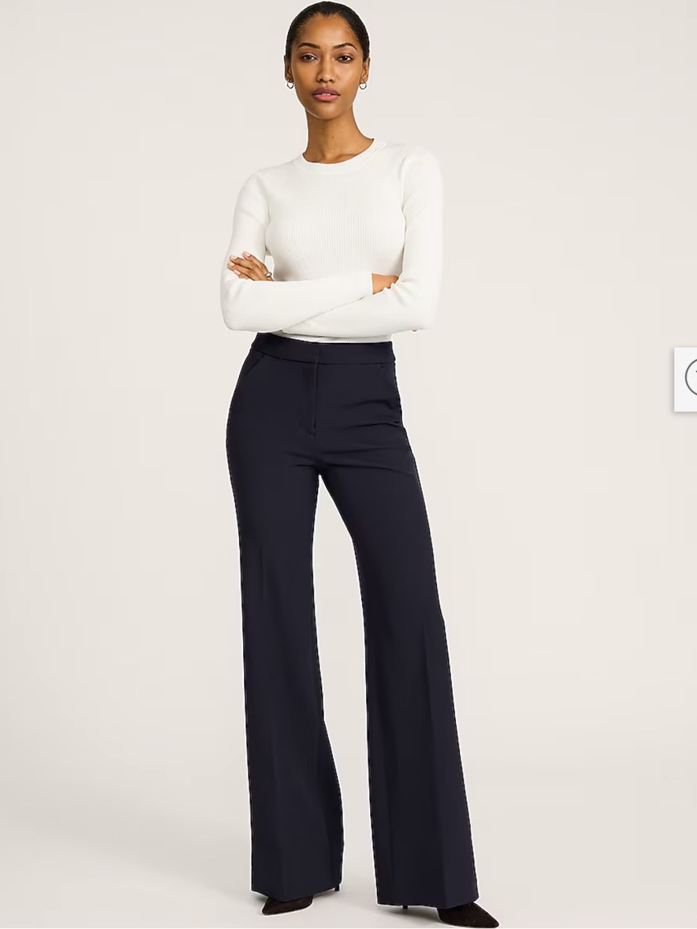 Express Black Pinstripe Boot-Cut Dress Pants